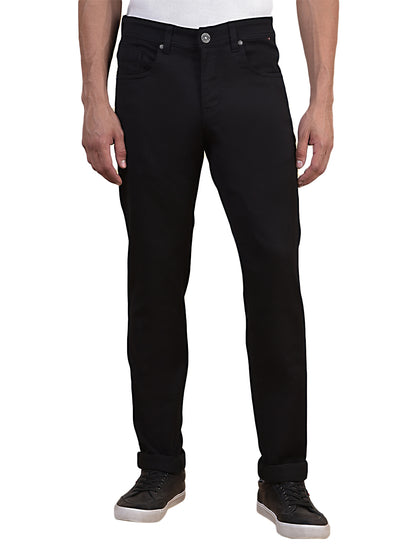 Denim Jeans for Men l Breathable & Soft with Color Fastness Ultra Narrow Fit Cotton Fabric Solid Pattern Button Closure