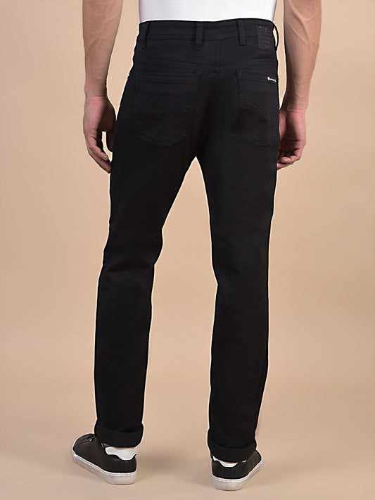 Denim Jeans for Men l Breathable & Soft with Color Fastness Ultra Narrow Fit Cotton Fabric Solid Pattern Button Closure
