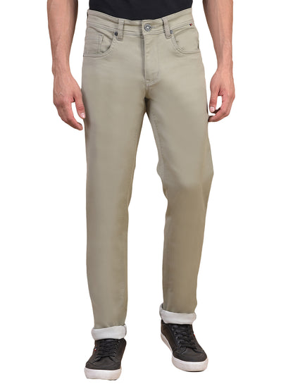 Denim Jeans for Men l Breathable & Soft with Color Fastness Ultra Narrow Fit Cotton Fabric Solid Pattern Button Closure