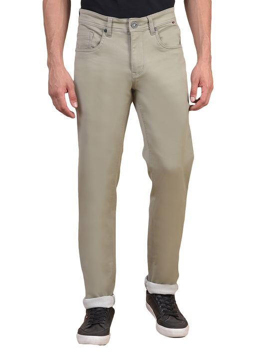 Denim Jeans for Men l Breathable & Soft with Color Fastness Ultra Narrow Fit Cotton Fabric Solid Pattern Button Closure