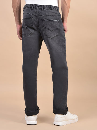 Denim Jeans for Men l Breathable & Soft with Color Fastness Straight Fit Cotton Fabric Solid Pattern Button Closure