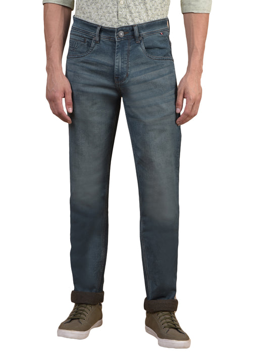 Denim Jeans for Men l Breathable & Soft with Color Fastness Ultra Narrow Fit Cotton Fabric Solid Pattern Button Closure