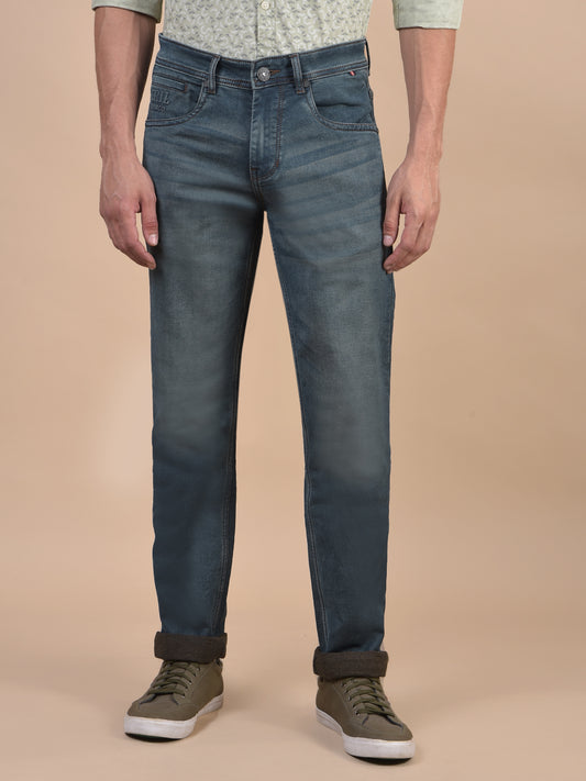 Denim Jeans for Men l Breathable & Soft with Color Fastness Ultra Narrow Fit Cotton Fabric Solid Pattern Button Closure