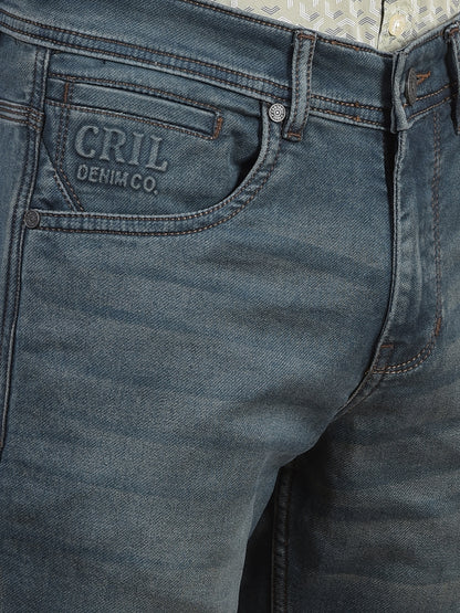 Denim Jeans for Men l Breathable & Soft with Color Fastness Ultra Narrow Fit Cotton Fabric Solid Pattern Button Closure