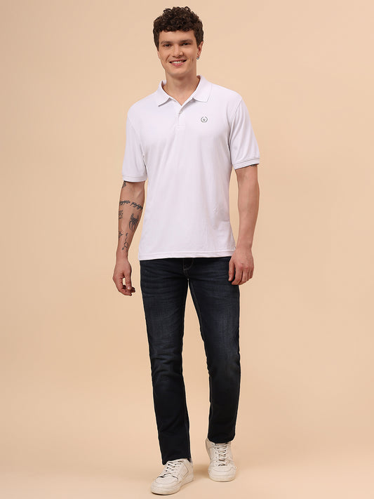 Denim Jeans for Men l Breathable & Soft with Color Fastness Ultra Narrow Fit Cotton Fabric Solid Pattern Button Closure