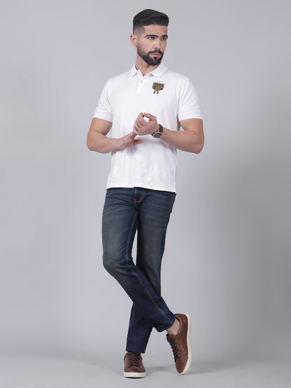 Denim Jeans for Men l Breathable & Soft with Color Fastness Ultra Narrow Fit Cotton Fabric Solid Pattern Button Closure