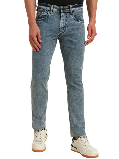 Denim Jeans for Men l Breathable & Soft with Color Fastness Slim Fit Cotton Fabric Solid Pattern Button Closure