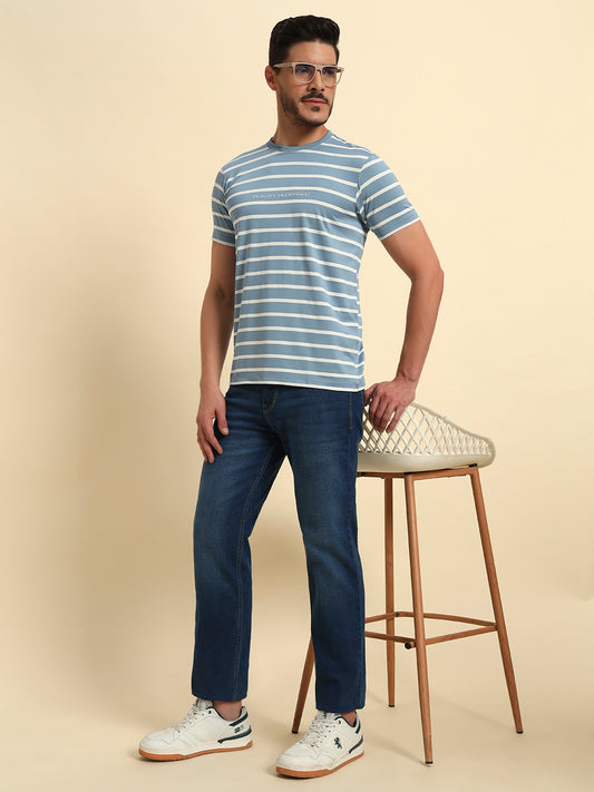 Denim Jeans for Men l Breathable & Soft with Color Fastness Straight Fit Cotton Fabric Solid Pattern Button Closure