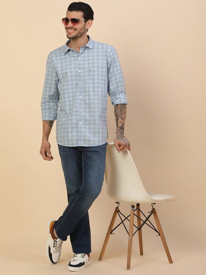 Denim Jeans for Men | Breathable & Soft with Color Fastness Straight Fit Poly Cotton Fabric Solid Pattern Button Closure
