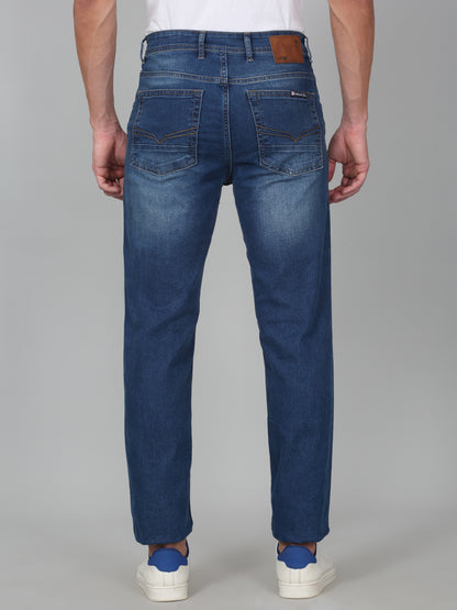 Denim Jeans for Men l Breathable & Soft with Color Fastness Straight Fit Cotton Fabric Solid Pattern Button Closure
