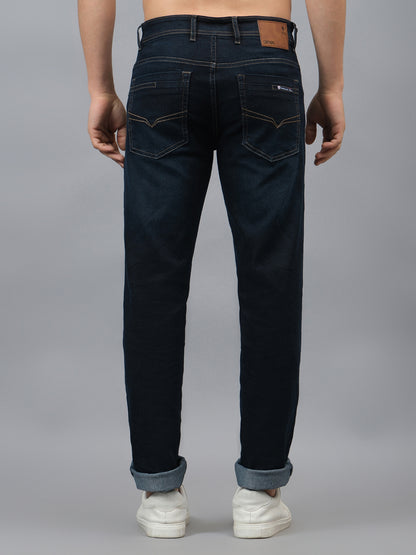 Denim Jeans for Men l Breathable & Soft with Color Fastness Ultra Narrow Fit Cotton Fabric Solid Pattern Button Closure