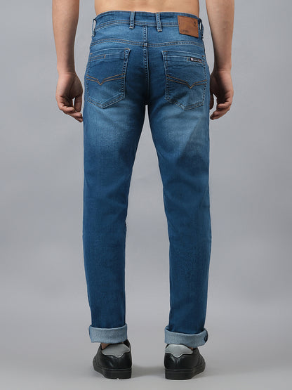 Denim Jeans for Men l Breathable & Soft with Color Fastness Ultra Narrow Fit Cotton Fabric Solid Pattern Button Closure