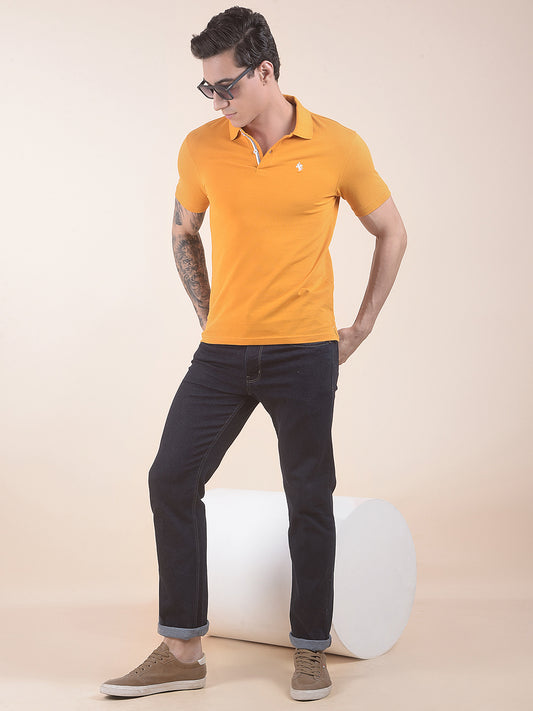 Denim Jeans for Men l Breathable & Soft with Color Fastness Straight Fit Polycotton Fabric Solid Pattern