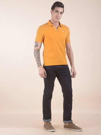 Denim Jeans for Men l Breathable & Soft with Color Fastness Straight Fit Polycotton Fabric Solid Pattern