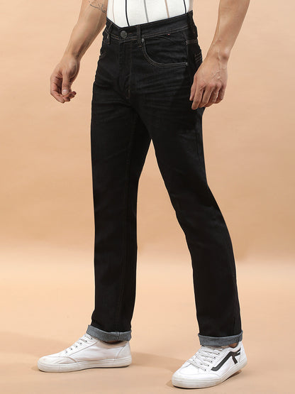 Denim Jeans for Men l Breathable & Soft with Color Fastness Straight Fit Polycotton Fabric Solid Pattern