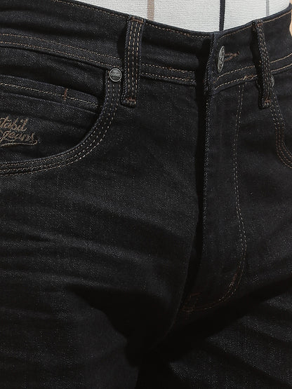 Denim Jeans for Men l Breathable & Soft with Color Fastness Straight Fit Polycotton Fabric Solid Pattern