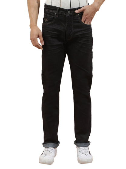 Denim Jeans for Men l Breathable & Soft with Color Fastness Straight Fit Polycotton Fabric Solid Pattern