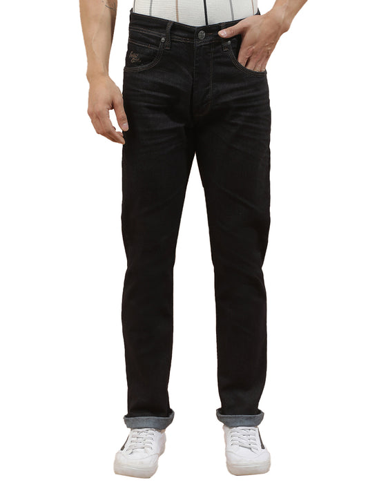 Denim Jeans for Men l Breathable & Soft with Color Fastness Straight Fit Polycotton Fabric Solid Pattern