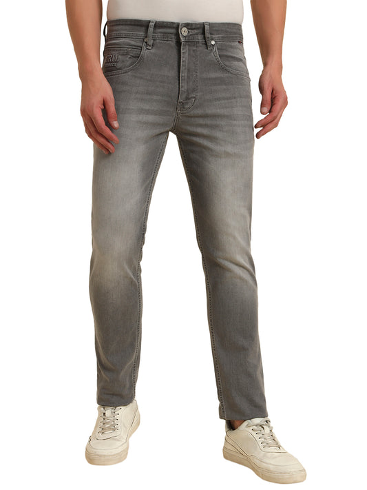 Denim Jeans for Men l Breathable & Soft with Color Fastness Slim Fit Cotton Fabric Solid Pattern Button Closure