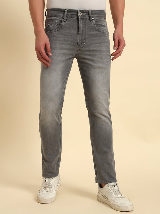 Denim Jeans for Men l Breathable & Soft with Color Fastness Slim Fit Cotton Fabric Solid Pattern Button Closure