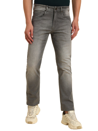 Denim Jeans for Men l Breathable & Soft with Color Fastness Straight Fit Cotton Fabric Solid Pattern Button Closure