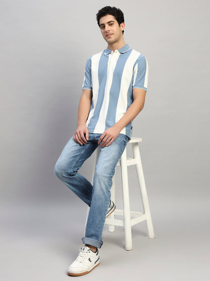 Denim Jeans for Men l Breathable & Soft with Color Fastness Straight Fit Cotton Fabric Solid Pattern Button Closure