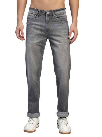 Denim Jeans for Men l Breathable & Soft with Color Fastness Straight Fit Cotton Fabric Solid Pattern Button Closure