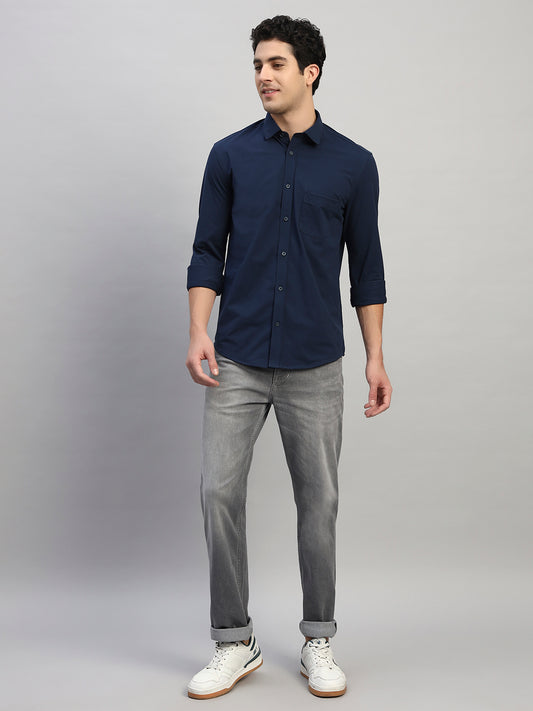 Denim Jeans for Men l Breathable & Soft with Color Fastness Straight Fit Cotton Fabric Solid Pattern Button Closure