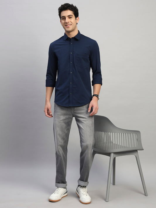 Denim Jeans for Men l Breathable & Soft with Color Fastness Straight Fit Cotton Fabric Solid Pattern Button Closure