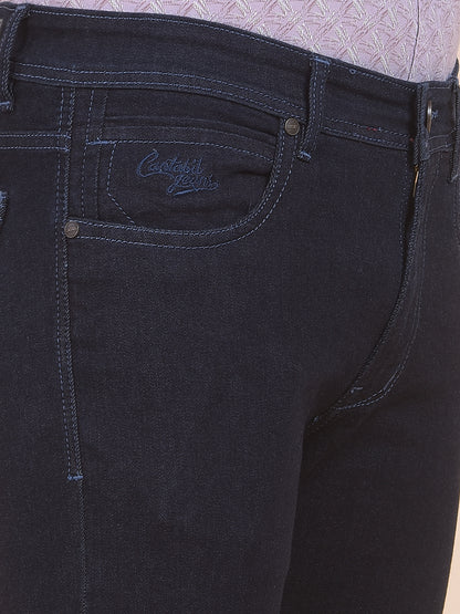 Men's Raw Wash Slim Fit Casual Denim Jeans