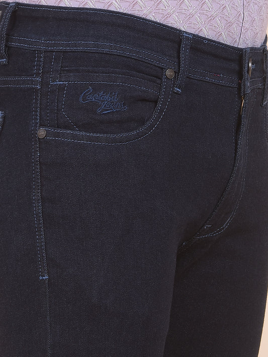 Men's Raw Wash Slim Fit Casual Denim Jeans