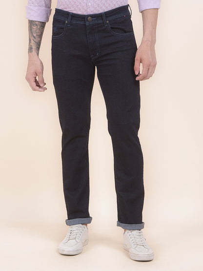 Men's Raw Wash Slim Fit Casual Denim Jeans
