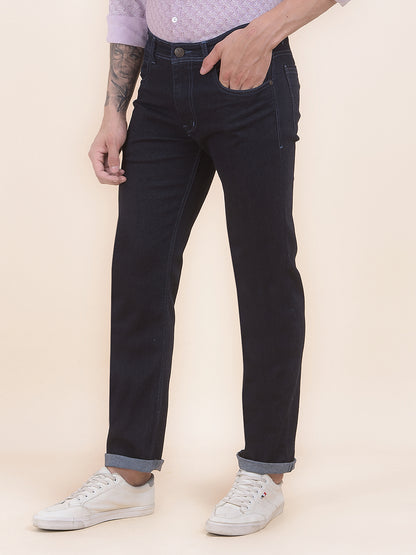 Men's Raw Wash Slim Fit Casual Denim Jeans