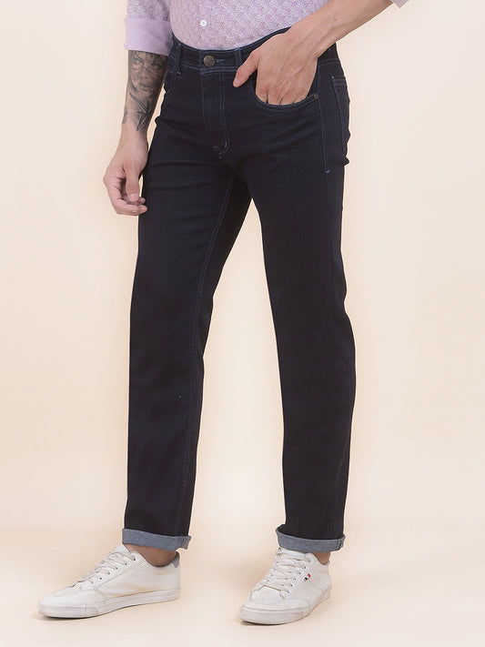 Men's Raw Wash Slim Fit Casual Denim Jeans
