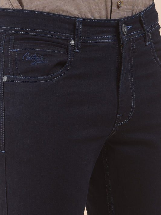 Men's Blue Slim Fit Casual Denim Jeans