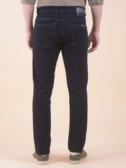 Men's Blue Slim Fit Casual Denim Jeans