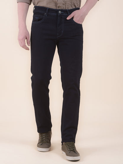 Men's Blue Slim Fit Casual Denim Jeans