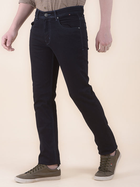 Men's Blue Slim Fit Casual Denim Jeans