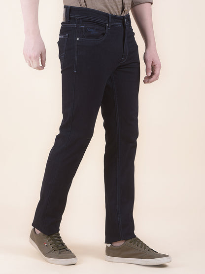 Men's Blue Slim Fit Casual Denim Jeans