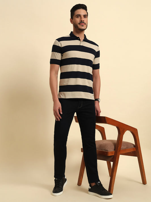 Denim Jeans for Men l Breathable & Soft with Color Fastness Slim Fit Cotton Fabric Solid Pattern Button Closure