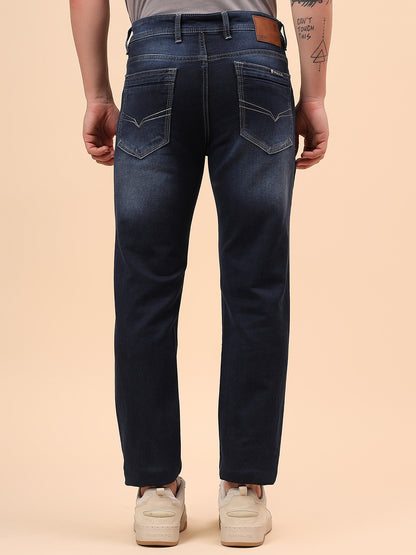 Denim Jeans for Men l Breathable & Soft with Color Fastness Slim Fit Cotton Fabric Solid Pattern Button Closure