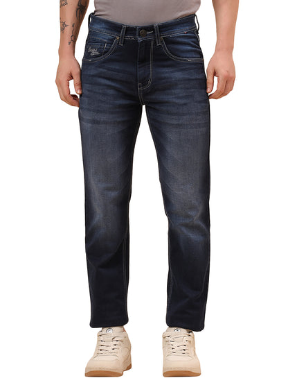 Denim Jeans for Men l Breathable & Soft with Color Fastness Slim Fit Cotton Fabric Solid Pattern Button Closure