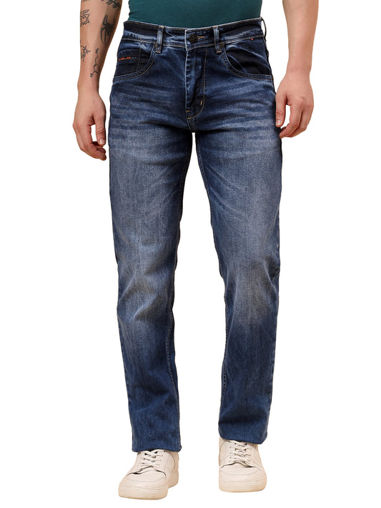 Denim Jeans for Men l Breathable & Soft with Color Fastness Slim Fit Cotton Fabric Solid Pattern Button Closure