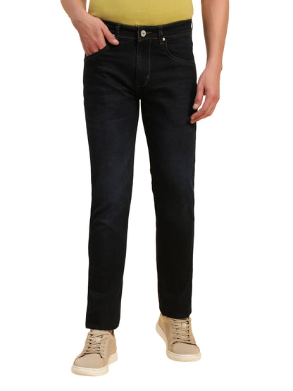 Denim Jeans for Men l Breathable & Soft with Color Fastness Slim Fit Cotton Fabric Solid Pattern Button Closure