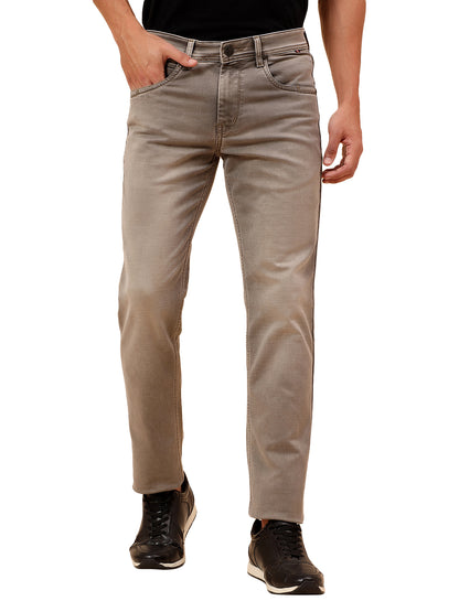 Denim Jeans for Men l Breathable & Soft with Color Fastness Straight Fit Cotton Blend Fabric Solid Pattern Button Closure