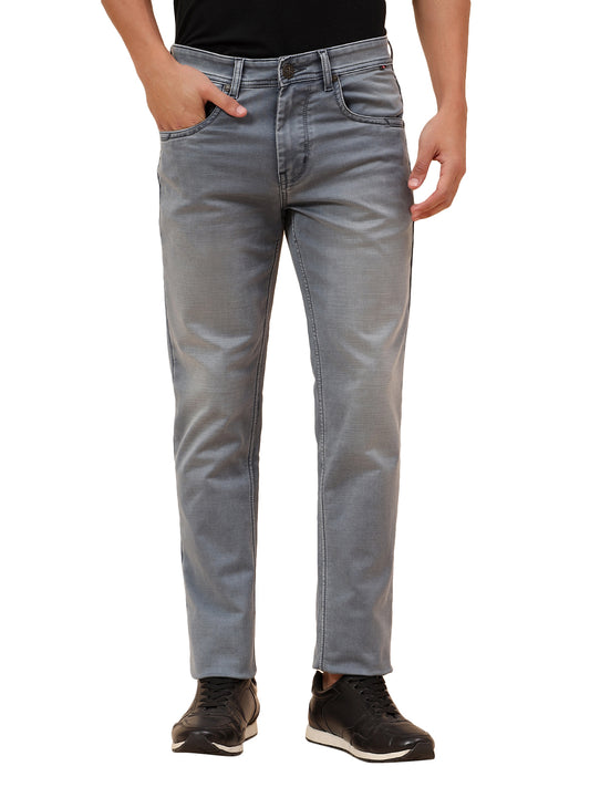 Denim Jeans for Men l Breathable & Soft with Color Fastness Straight Fit Cotton Blend Fabric Solid Pattern Button Closure