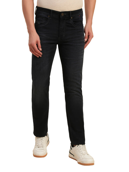 Denim Jeans for Men l Breathable & Soft with Color Fastness Slim Fit Cotton Fabric Solid Pattern Button Closure