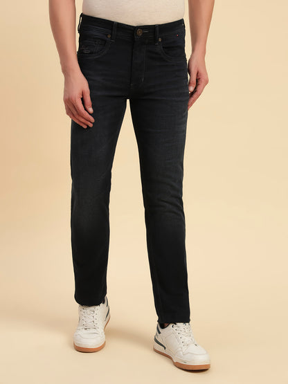 Denim Jeans for Men l Breathable & Soft with Color Fastness Slim Fit Cotton Fabric Solid Pattern Button Closure