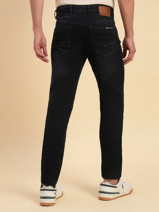 Denim Jeans for Men l Breathable & Soft with Color Fastness Slim Fit Cotton Fabric Solid Pattern Button Closure