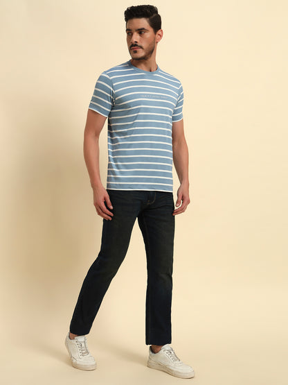 Denim Jeans for Men l Breathable & Soft with Color Fastness Straight Fit Cotton Fabric Solid Pattern Button Closure